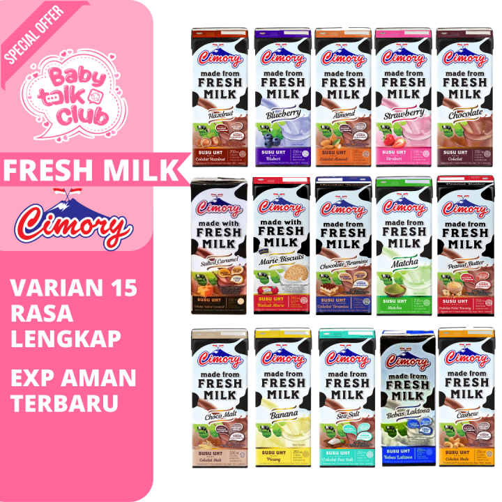 Cimory UHT Fresh Milk 250ml All Varian 15 Rasa Lengka Halal Ready To Drink