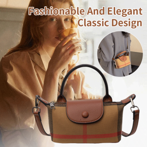 Stylish Striped Small Shoulder Bag Striped Cloth Bag Crossbody Bag With Leather Shoulder Strap