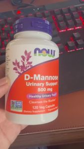 Viên uống Now D-Mannose 500 mg - Hỗ trợ giảm viêm đường tiết niệu 120v - Hỗ trợ duy trì sức khỏe đường tiết niệu Hỗ trợ bổ sung D-Mannose cho cơ thể Giúp duy trì cân bằng môi trường tự nhiên