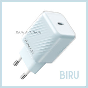 Kepala Charger USB Type C 20W 3A GaN Power Delivery Adaptor Fast Charging Quick Charge Vivan 20T