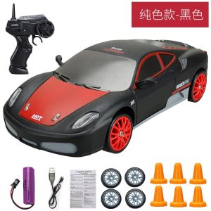 Huangbo rc drift mini SC24A03 1:24 2.4ghz 4wd LED mainan mobil remot