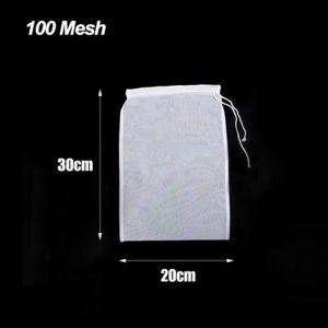 15pcs Reusable Nylon Milk Filter Bags 100 Mesh For Soy Yogurt Tea Beer Coffee Oil Food Kitchen Strainer Drawstring Reusable Nut Milk Bag with Drawstring - Fine Mesh Nylon Filter Bag for Soy Milk/Coffee/Tea Durable Multi-Purpose