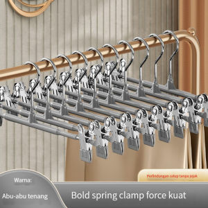 Gantungan Baju Jepit Dan Celana Gantungan Baju Hanger Jepit Besi Kawat  Pants Hanger  Clip Stainless