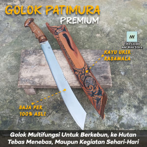 Golsem Patimura Bedog Golok Kebun Panjang Super Tajam Baja Per