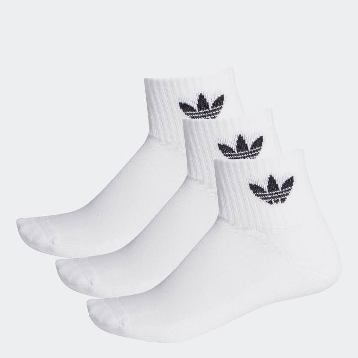 adidas Lifestyle Mid Crew Socks Pairs Unisex White FT8529 Cotton