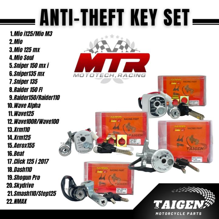 MTR Motorcycle Anti-theft Key Set Lazada PH - Main Image