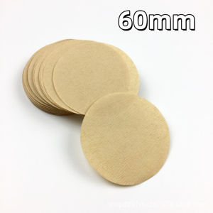 Coffee Filter Paper Natural Wood Pulp Disposable 100 Pcs Fits Moka Pot Ice Drip Pot Round Unbleached