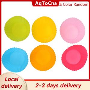 [COD] AqToCna Ship within 24 hours 6PCS Silicone Cake Cupcake Cup Cake Tool Bakeware Baking Silicone Mold Cupcake