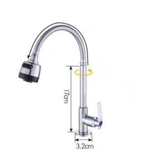 Kitchen Faucet Stainless Steel 360° Flexible with Sprayer Single Cold Kitchen washing faucet