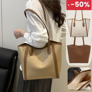 Belfoyer กระเป๋าสะพายข้างสีวินเทจ กระเป๋าหนัง PU สำหรับสุภาพสตรี กระเป๋า TOT สำหรับทุกเสื้อผ้า