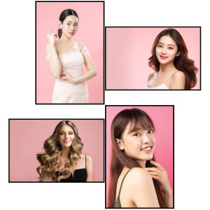 Combo 4 Tranh Decal PP bóng dán tường dán kiếng mẫu tóc nữ beauty salon nhiều mẫu mã và kích thước