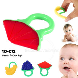 Teether Buah Mainan Gigitan Bayi Silikon TO-C12 Mainan Bayi Gigitan Bayi Silicone Baby Teether Mainan Genggan Silicone Gigitan Bayi Bentuk Buah Mainan Bayi