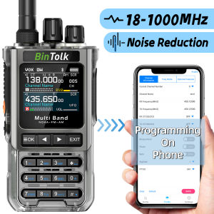 BINTOLK BT-8200 Walkie Talkie Full Band Bluetooth Phone Programming Long Range 10W Tri Power NoAA Noise Reduction Ham Two Way Radio