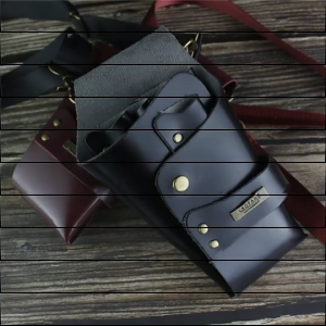 Xách tay Faux kéo túi cắt tóc Túi đeo thắt lưng Faux kéo Pouch Túi PU thích hợp cho cắt tóc & dụng cụ làm tóc