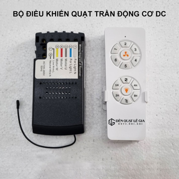 Bộ Nguồn Và Điều Khiển Từ Xa Quạt Trần DC Lê Gia 6 Số - Trắng | Lazada.vn