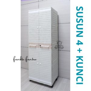 CLUB LEMARI PLASTIK SUSUN 4 MINI GRAND DENGAN KUNCI [CLBBOX]