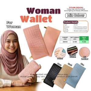 Womens PU Leather Long Wallet – Zip & Button Closure Multi-Card Holder Stylish Clutch Purse