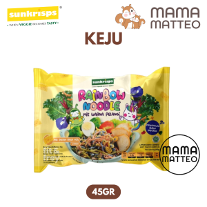 SUNKRISPS Rainbow Noodle 45gr / Mie Sehat Pasta Keju Pelangi Cemilan Anak / SUNKRISP SUNKRIP