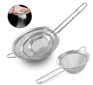 Fine Mesh Stainless Steel Strainers All Purpose Food Strainer and Colander Sieve for Superior Baking and Cooking Preparation Tapis Minyak