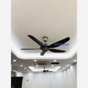 Quạt trần 5 cánh hiện đại gió mạnh điều khiển từ xa 6 cấp gió trang trí phòng khách - chung cư - biệt thự - nhà hàng