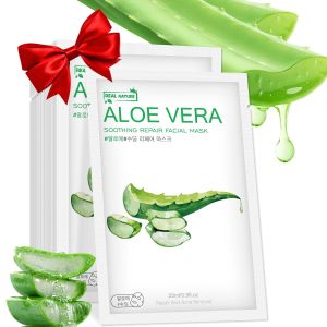 Aloe Vera Face MaskHydrating Face Masks Skincare For Dry OilySensitive SkinAloe Facial Skincare Sheet For Moisturizing Soothing Calming Sun CareAcne Facial Masks for Women Skin Care 10-Pack