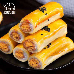 Fasimiyu ขนมจีน 600g 【ประมาณ 20 ชิ้นในกล่อง】ไข่แดง ขนม ต้นสนเนื้อไข่แดง โรลหมูหยอง ขนมอาหารเช้า ของกินเล่น ขนมปีใหม่