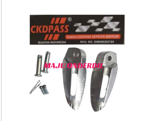 FOOTSTEP PIJAKAN KAKI BELAKANG ALUMINIUM CHROME MIO SPORTY MIO SOUL MIO SMILE FINO KARBU