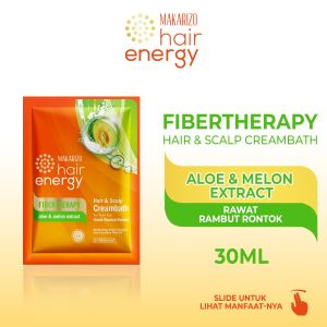 Makarizo Creambath Fibertherapy Hair & Scalp Aloevera Melon Sachet - Masker Rambut Makarizo