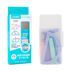 Magnetic Geometric Shape Set with Protractor Detachable Magnetic Geometric Teaching Figure for Classroom and Art Project