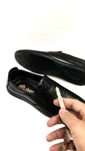 Giày lười nam da bò thật..đế cao su mềm..size từ 37-42..mã LC01..màu đen..đế khâu sẵn toàn bộ rất chắc chắn