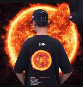 [HCM]Áo thun nam nữ form rộng Hàn Quốc in Hình Mặt TRời Đỏ độc đẹp vải dày mịn mát đường may sắc sảo không phai màu không dính giặt