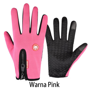 XYKJ Sarung Tangan Motor Touchscreen Anti Slip Waterproof dengan Zipper - Tahan Air dan Ergonomis - Ukuran M/L/XL