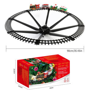 Oldlaiben Electric Christmas Train Set Suspended Track Rail Toy For Tree Decor Kids Gift Music Sound