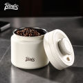 BINCOO Coffee Sealed Jar Press Vacuum to Preserve Fresh Canisters Coffee Storage Tank 304 Stainless Steel Light-proof Storage Tank 400ML/800ML/1200ML. 