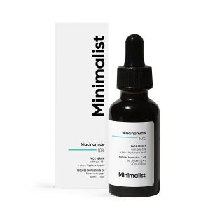 Minimalist 10% Niacinamide Face Serum for Acne Marks Blemishes & Oil Balancing with Zinc | Skin Clarifying Anti Acne Serum for Oily & Acne Prone Skin | 30ml