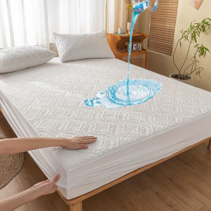 Vỏ Chống Nước Vỏ Bọc Nệm Màu Trơn Queen/King Size Bọc Nệm Giường Đơn Vỏ Chống Nước Tấm Ga Trải Giường 90X200Cm/120X200Cm/140X200Cm/150X200Cm/160X200Cm/180X200Cm/220X200Cm
