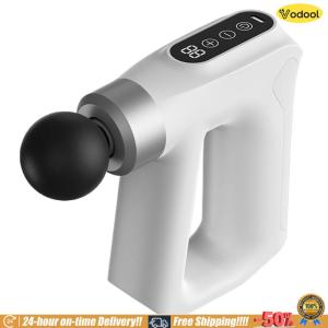 [VOS] Electric Portable Fascia with 12 Replacement Heads Handheld Body Deep Tissue Massager Adjustable Gears & LCD Screen for Shoulder Body Back