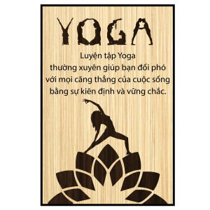 Tranh NỘI QUY PHÒNG TẬP YOGA chất liệu formex dán tường chất lượng cao in ấn sắc nét