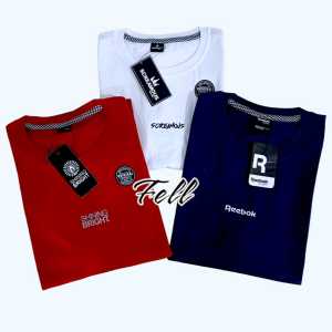 Kaos 100k 4 Pcs Pria Distro XXL Lengan Pendek Motif Simple