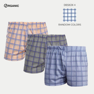 Organic Boxer Shorts for Men 3pcs Set Random Colors Underwear Black Gray Blue innerwear adult boxers brief for men orginal brand