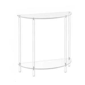 Bàn kệ để góc phòng Acrylic cầm tay với hai tầng để sử dụng hiệu quả tiết kiệm không gian trong bất cứ phòng nào tổ chức