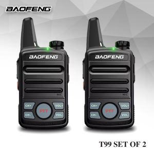 【Mini/2pcs】Baofeng BF-T10 Mini Ultra Thin Walkie Talkie Frequency 400-470MHz 16 Channels Two Way Radio  USB Charging