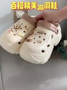 Thick Bottom Sandal  Non-Slip Summer Thick Sandal for Women  厚底洞洞鞋 增高拖鞋女 & 踩屎感拖鞋女 厚底拖鞋  拖鞋 女 外穿 防滑  Comfortable Thick Sole Sandal for Beach and Outdoor Wear  Stylish & Casual Summer Sandals for Women