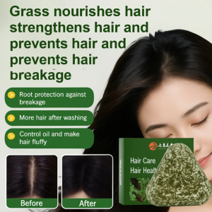 Polygonum Solid Shampoo Soap Herbal Hair Growth Soap Hair Darkening Nourshing Hair Roots Correcting White To Black