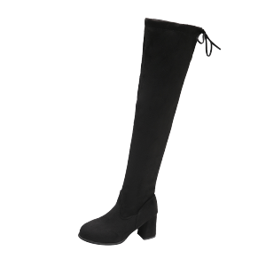 Sizes 35-40 (Add One Size) Thin Knee Length Boots New Martin Womens Shoes High Sleeve Medium Heel Long Sleeve Womens Boots