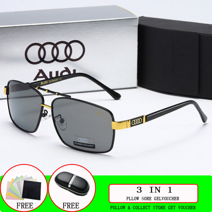 Audi Sunglasses Mens Driver Driving Mirror Polarized Glasses New