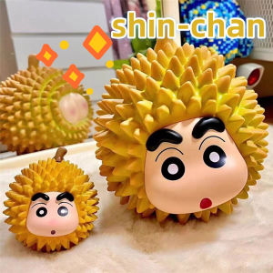 YONGQING 【ของสะสมยอดนิยม】ตุ๊กตากดดึ๋ง-shin-chan ทุเรียน งานดีเทลคมชัด น่ารักฮา เก็บรายละเอียดดี ไซส์พกพา สำหรับนักสะสมและแฟนพันธุ์แท้ ของเล่นเด็ก