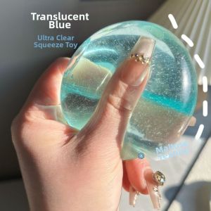 OKDEALS Transparent Maltose Squeeze Toys Plasticity Soft Simulated Slow-Rebound Toy Creative Slow Resilience Transparent Maltose for ADHD Autism Relax
