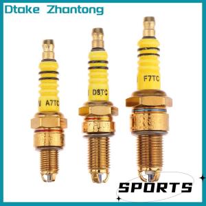 Dtake 1ชิ้นหัวเทียน3ขั้วไฟฟ้า A7TC D8TC สำหรับ GY6 CG 50 70 110 125 150CC รถจักรยานยนต์ ATV สกูตเตอร์จักรยานสกปรกโกคาร์ท