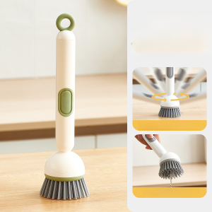 No crumbs Brush Pot Wash Brush nontoxic liquid dispensing button Multiscene Cleaning without dead ends Long Handle Swivel Save energy without hurting your hands